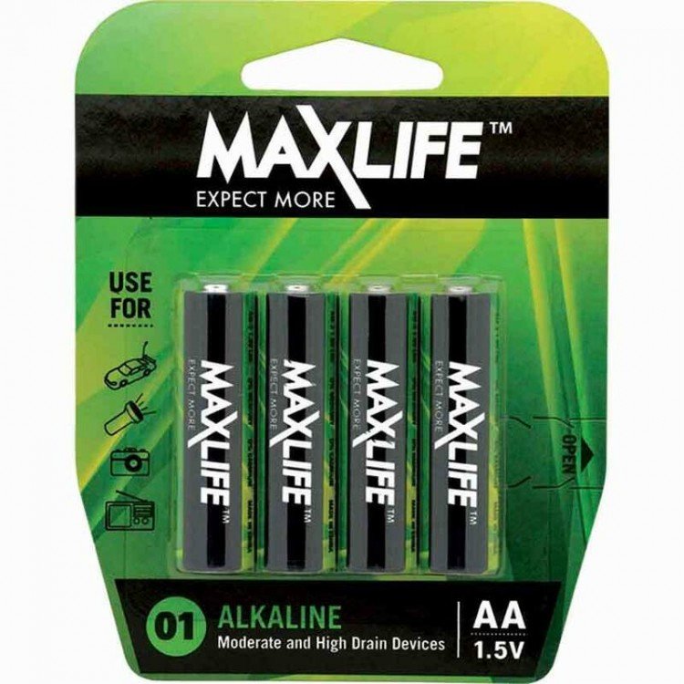 Maxlife AA Alkaline Battery - 4 Pack