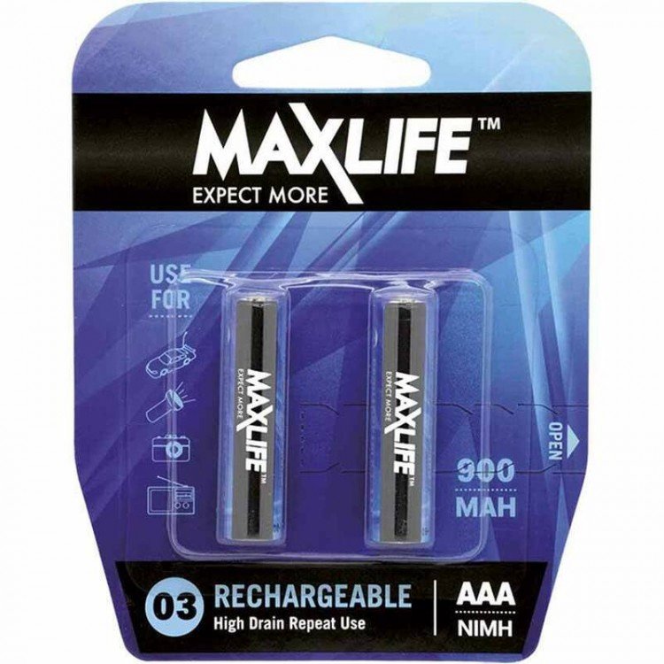 Maxlife Rechargeable AAA Battery - 2 Pack