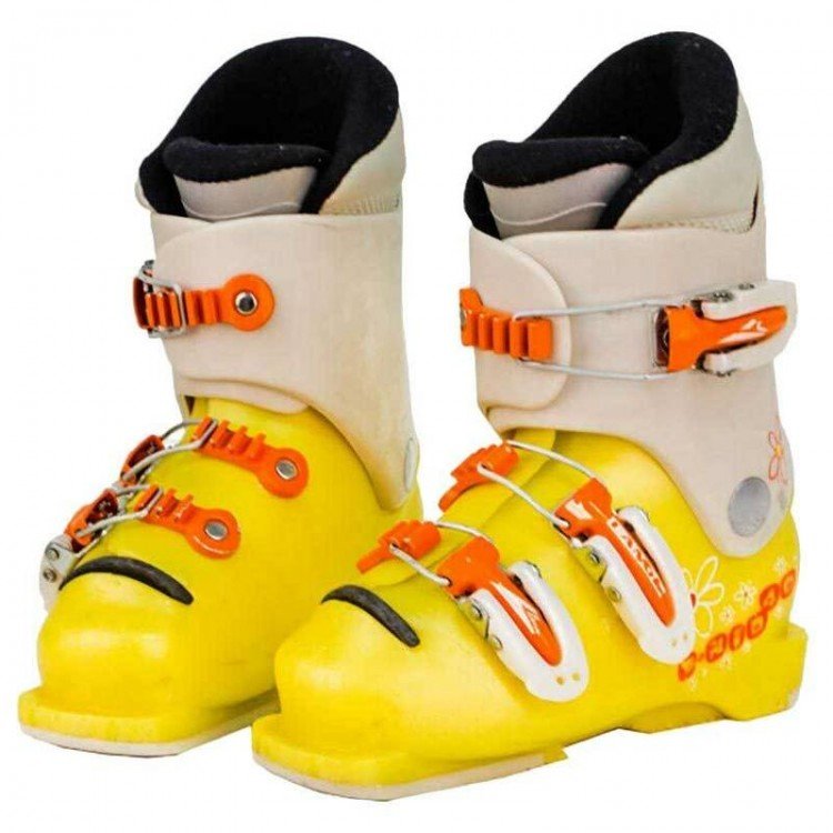 Lange T Kid 40 Size 17.5 White/Yellow Ski Boot Unused