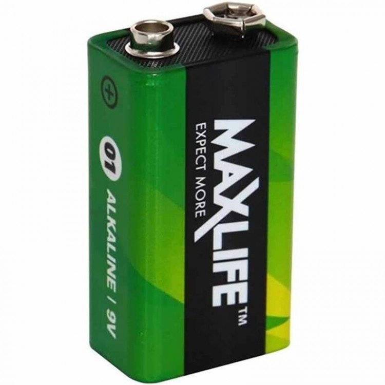 Maxlife 9 Volt Alkaline Battery - 2 Pack