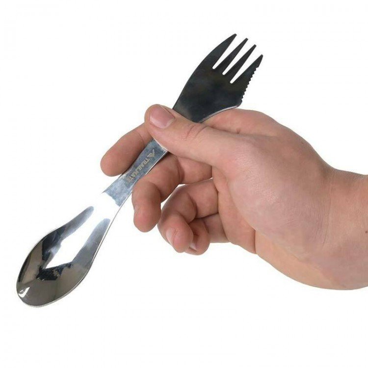 Trailmate Stainless Steel Spork with Mini Serrated Knife