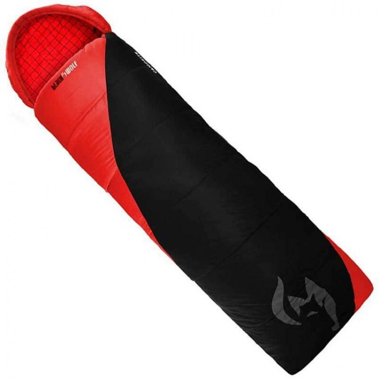 Black Wolf Campsite Summer Sleeping Bag - 10 - True Red