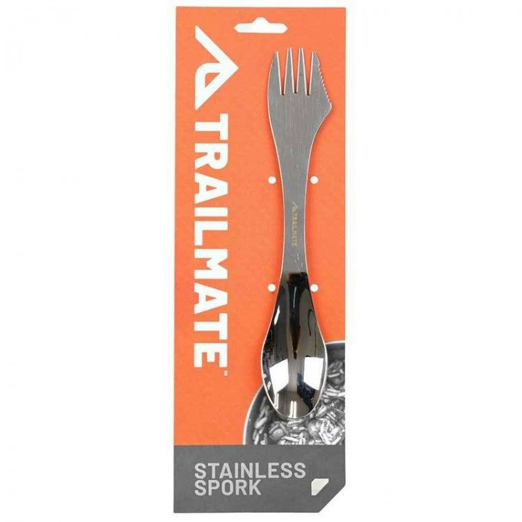 Trailmate Stainless Steel Spork with Mini Serrated Knife