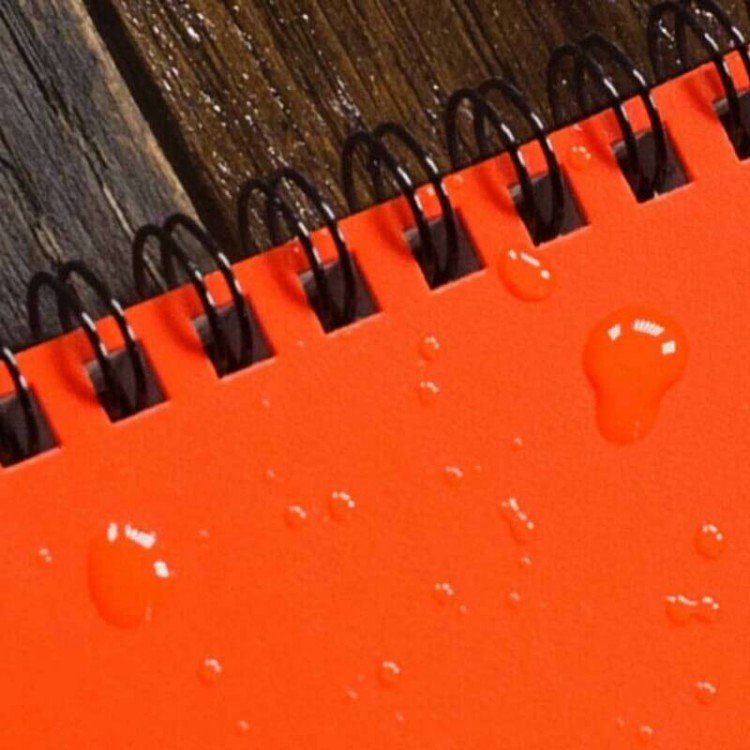 Rite in the Rain Side Spiral Waterproof Notebook - Orange - 4.6 x7