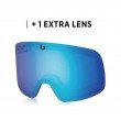 Bolle Nevada Neo Ski Goggles - White & Bronze Blue Lens