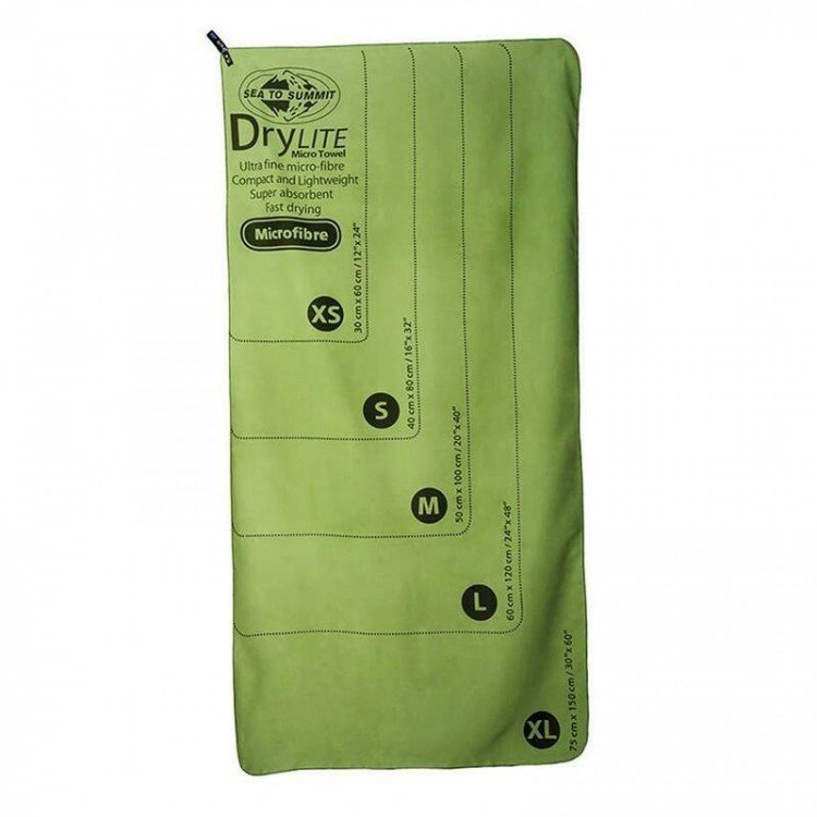 Sea to Summit - Drylite Micro Towel - Lime- Medium