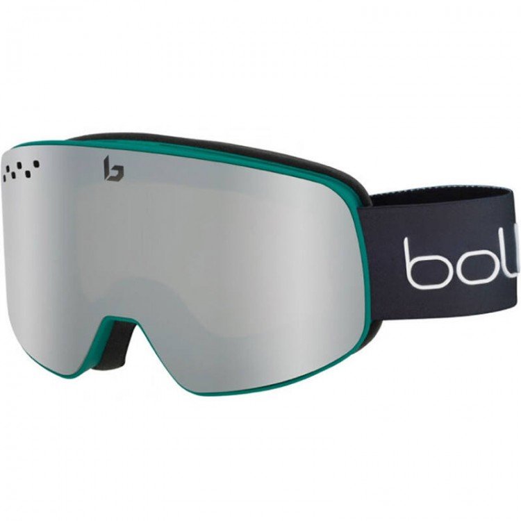 Bolle Nevada Snow Goggle - Green & Black Chrome Lens