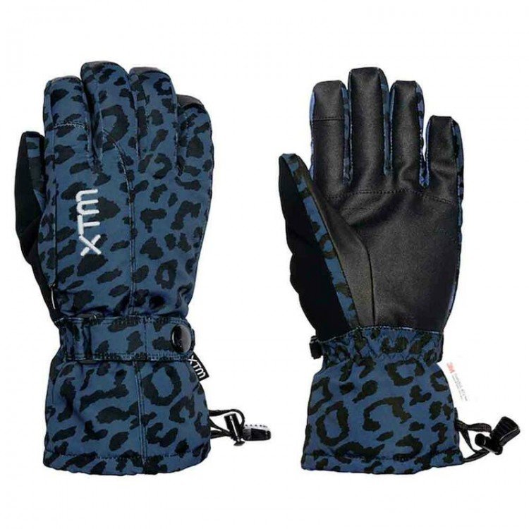XTM Womens Sapporo Ski Gloves - Ocean Leopard