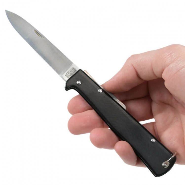 Otter Mercator Pocket Knife - 9cm - Black (Carbon Steel)