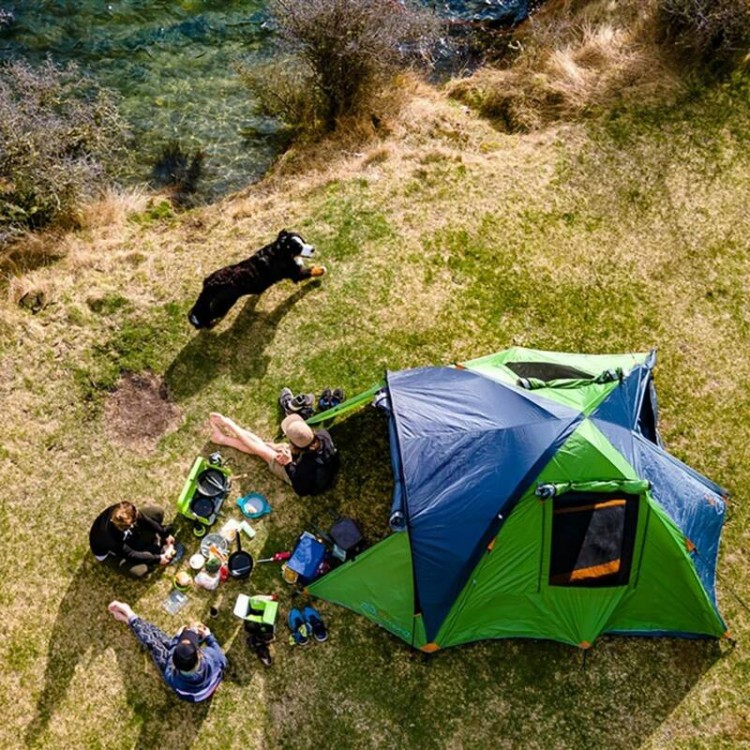 Kiwi Camping Kea 4 Recreational Dome Tent - Green