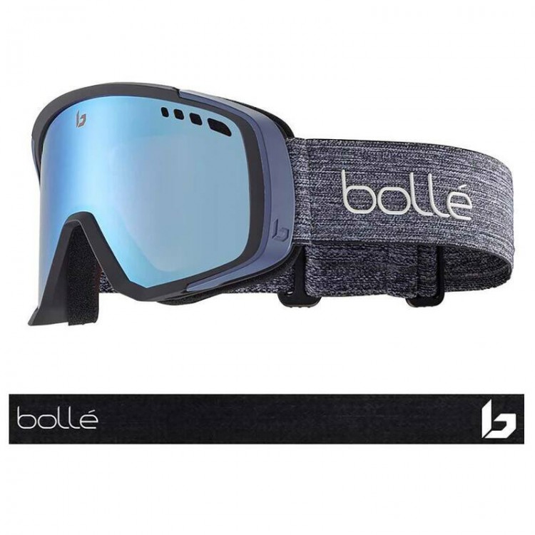 Bolle Mammoth Ski Goggle - Denim & Volt Ice Blue Lens