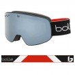 Bolle Nevada Ski Goggle - Black/Red & Black Chrome Lens