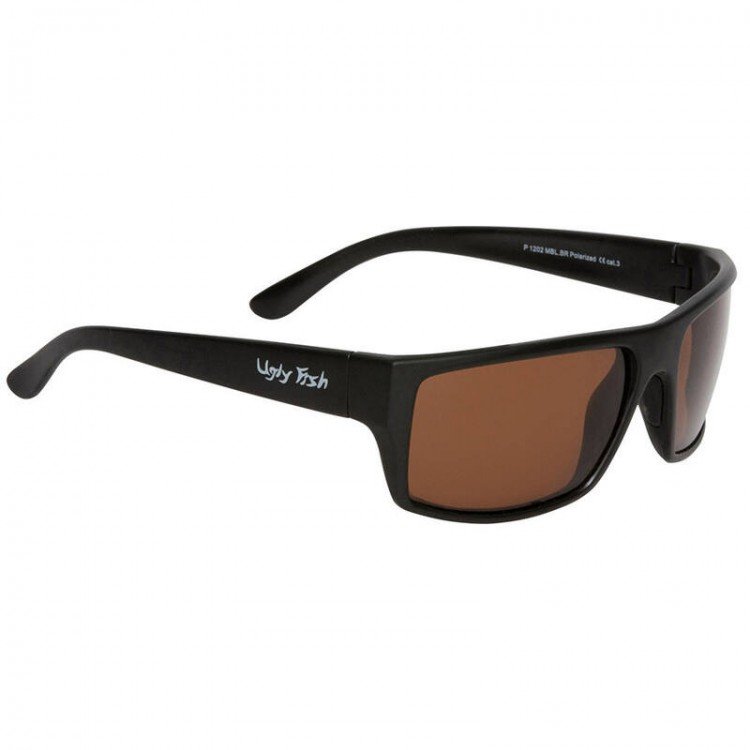 Ugly Fish Good Ugly's Matte Black Frame Brown - Polarised Sunglasses