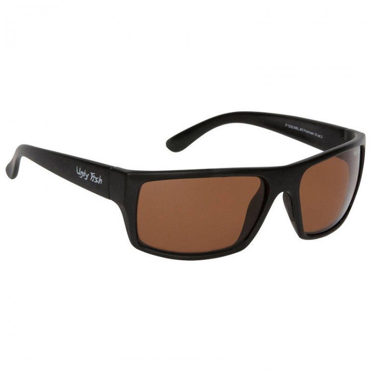Ugly Fish Good Ugly's Matte Black Frame Brown - Polarised Sunglasses