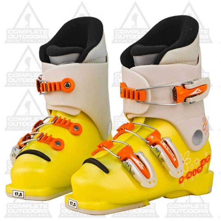 Size 17.5 White/Yellow Ski Boot 